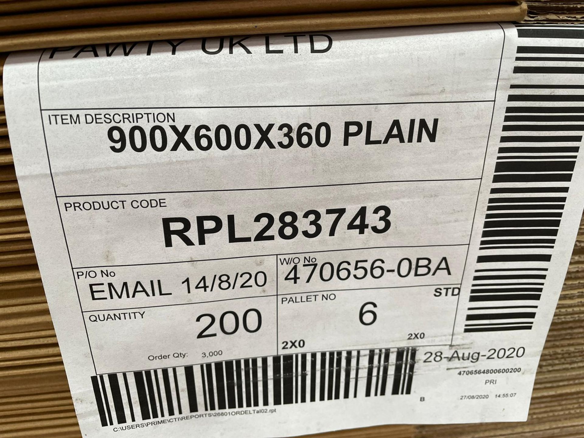 1 x Pallet Cardboard Boxes | 200 pcs | RPL283743 - Image 2 of 3