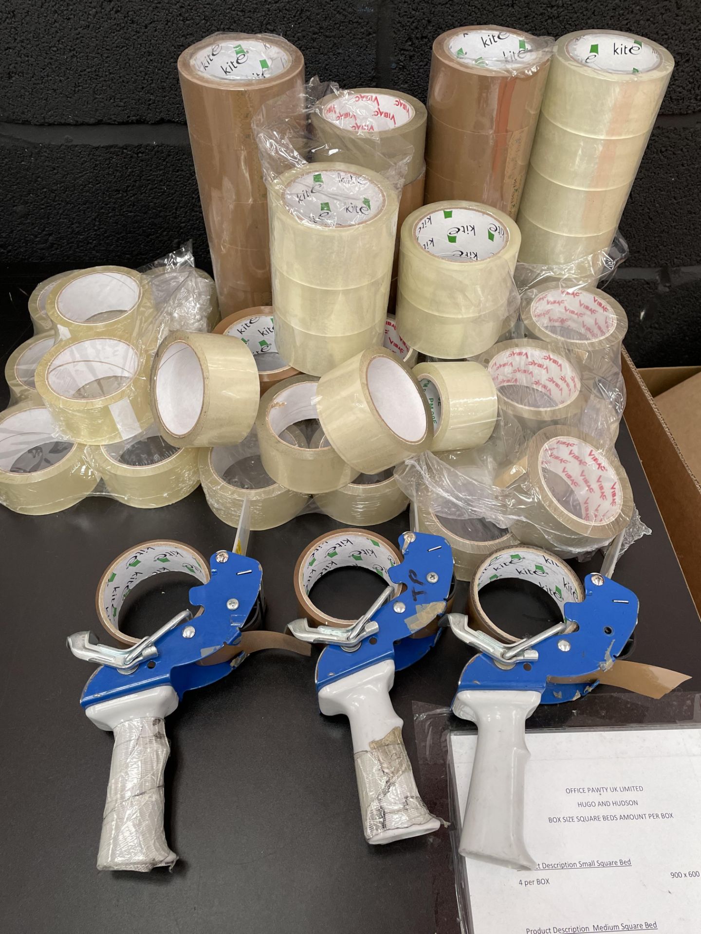 Quantity of Tape Guns & Rolls of Tape | As Pictured