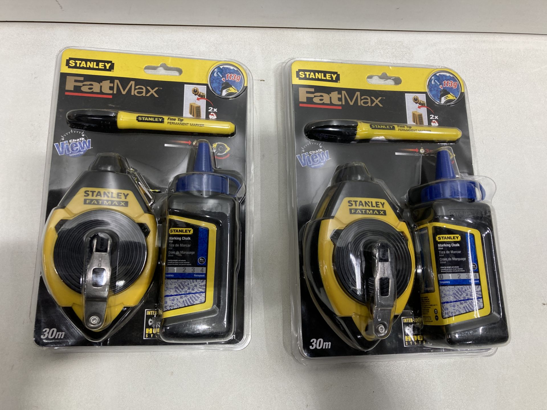 2 x Stanley Chalkline Reel Set | 30m | Total RRP £27.98