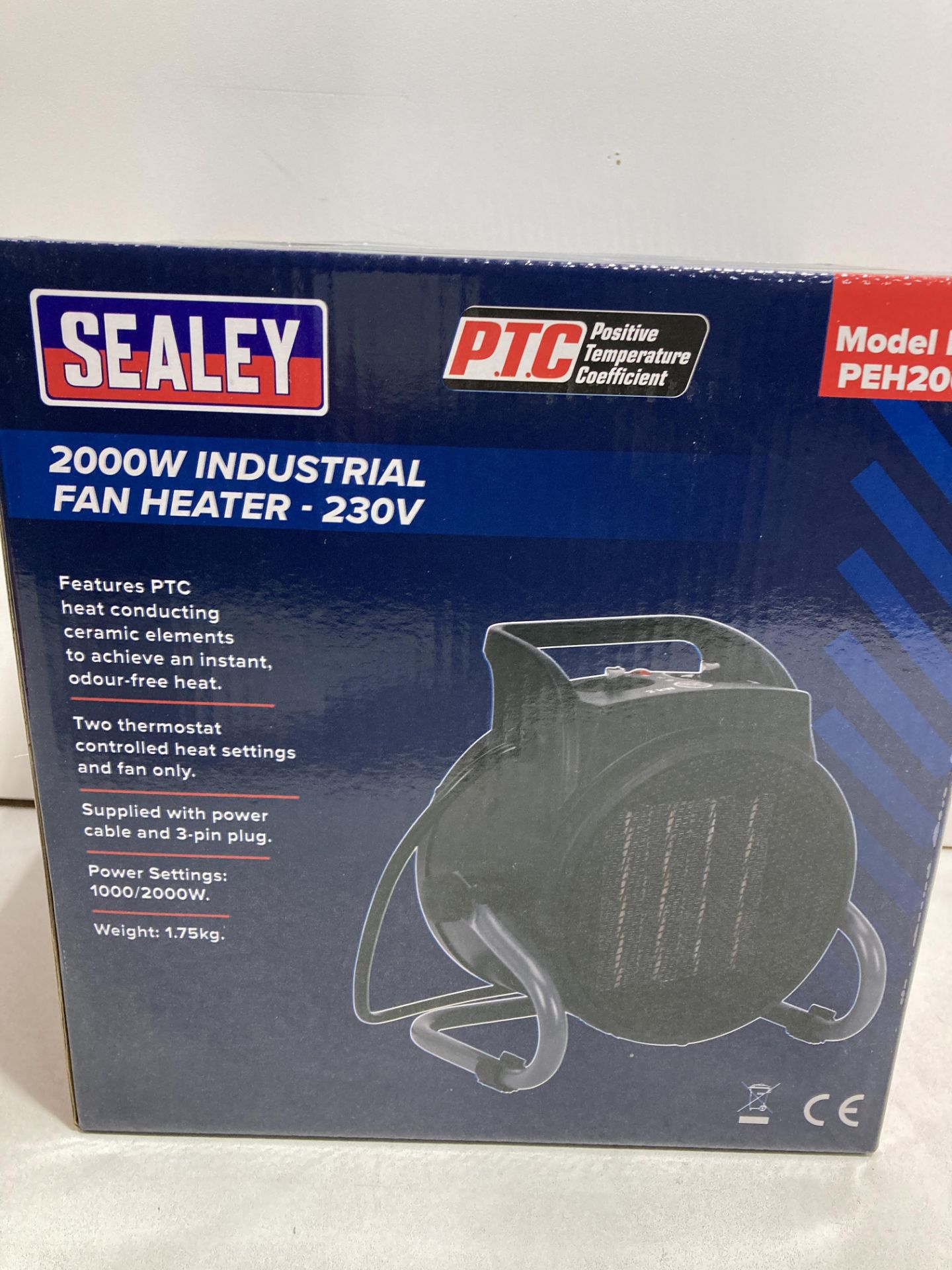 Pair Of Sealey Industrial PTC Fan Heater 230V PEH | Total RRP £66.80 - Image 2 of 3