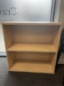 2 Tier Bookcase w/ Light Wood Effect | 38 x 84 x 86cm | CONTENTS NOT INCLUDED