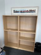 2 x Wooden Bookshelves w/ 5 x Shelves | 75 x 30 x 161cm