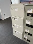 Punchline 4 Drawer Metal Filing Cabinet w/ Key