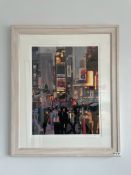 Framed Liam Spencer 'Times Square' Limited Edition Print (28/250) | 90 x 108cm