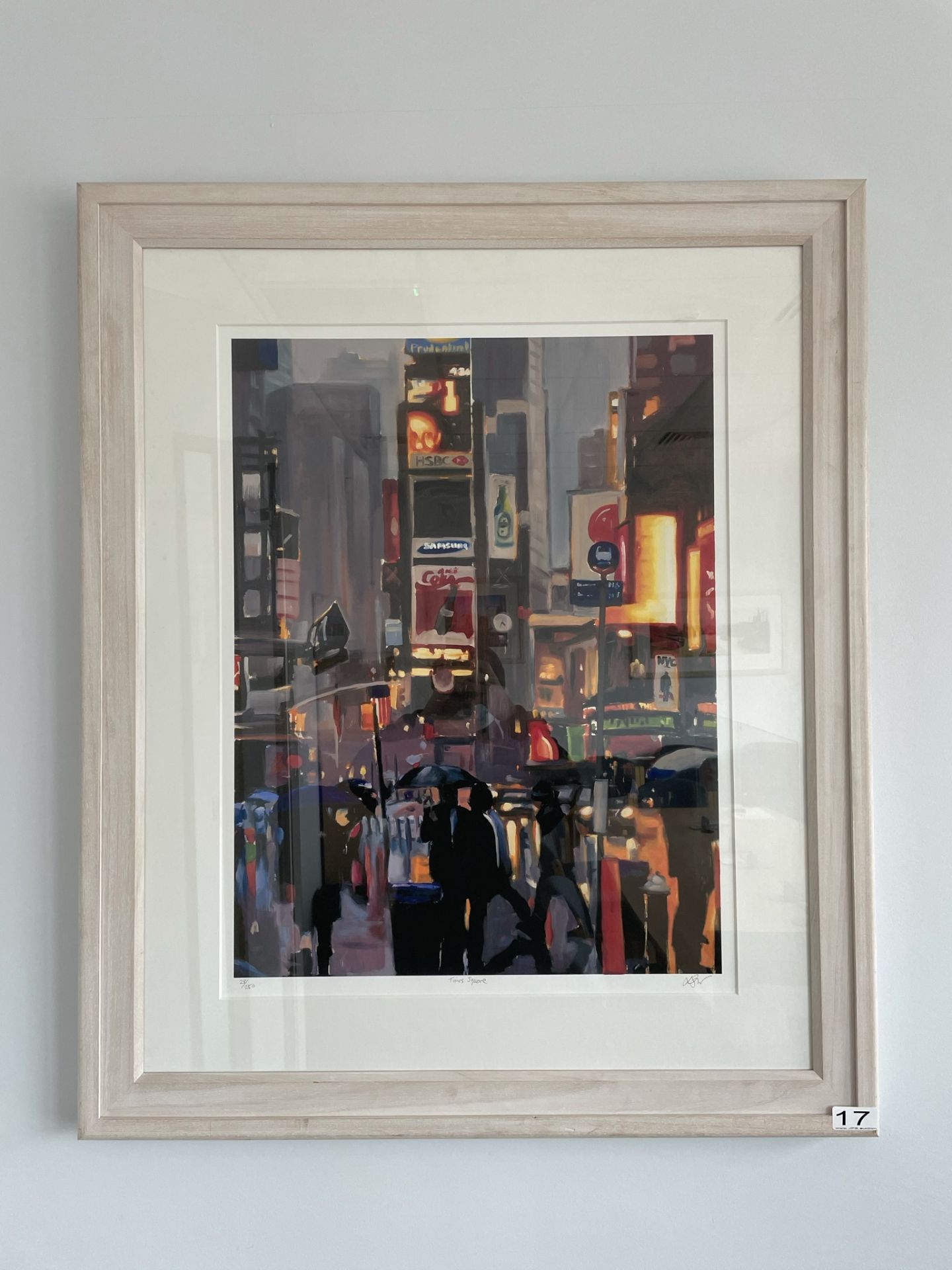 Framed Liam Spencer 'Times Square' Limited Edition Print (28/250) | 90 x 108cm
