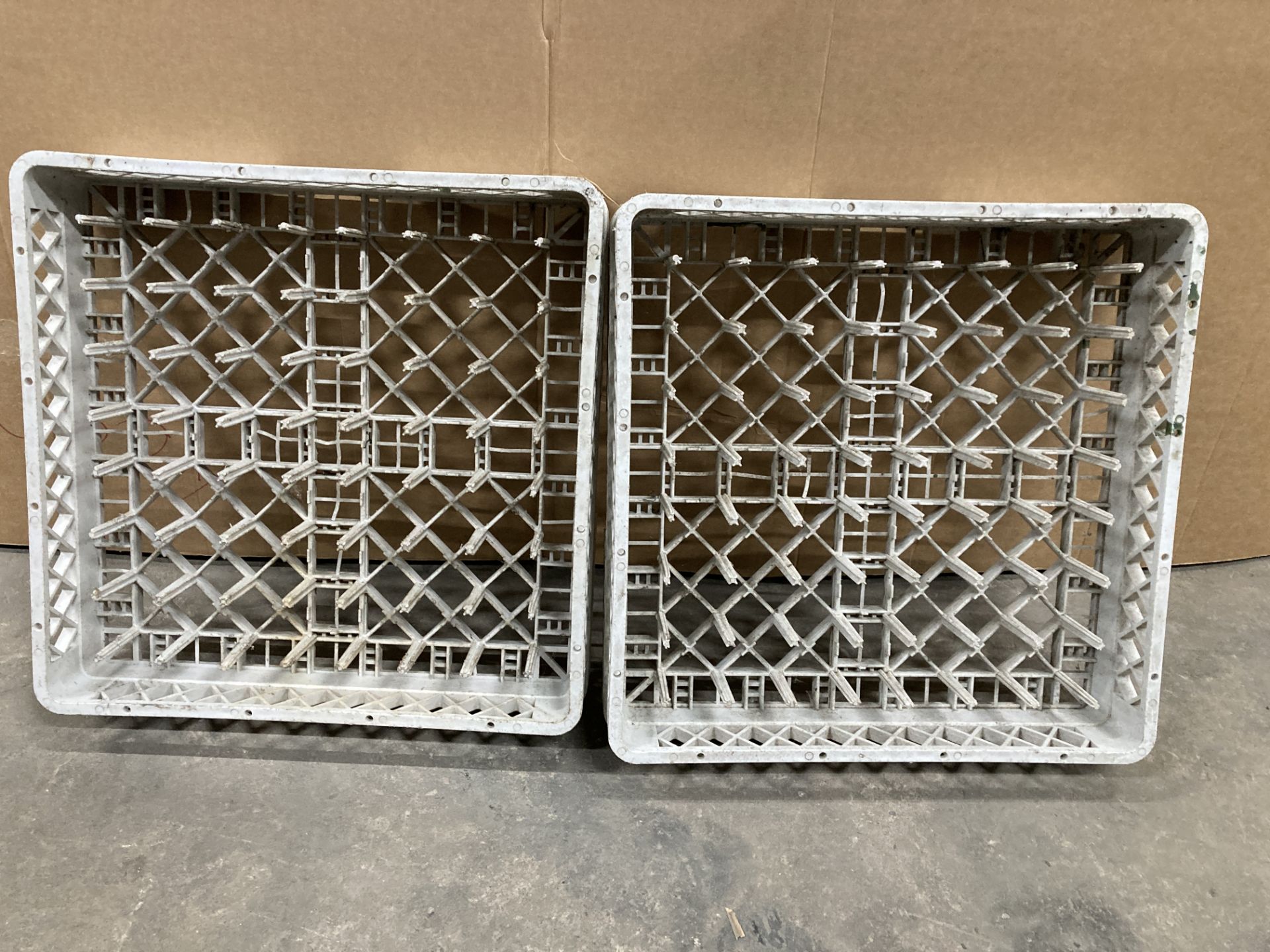 2 x Commercial Plastic Dishwasher Trays