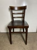 4 x Espresso Solid Chairs