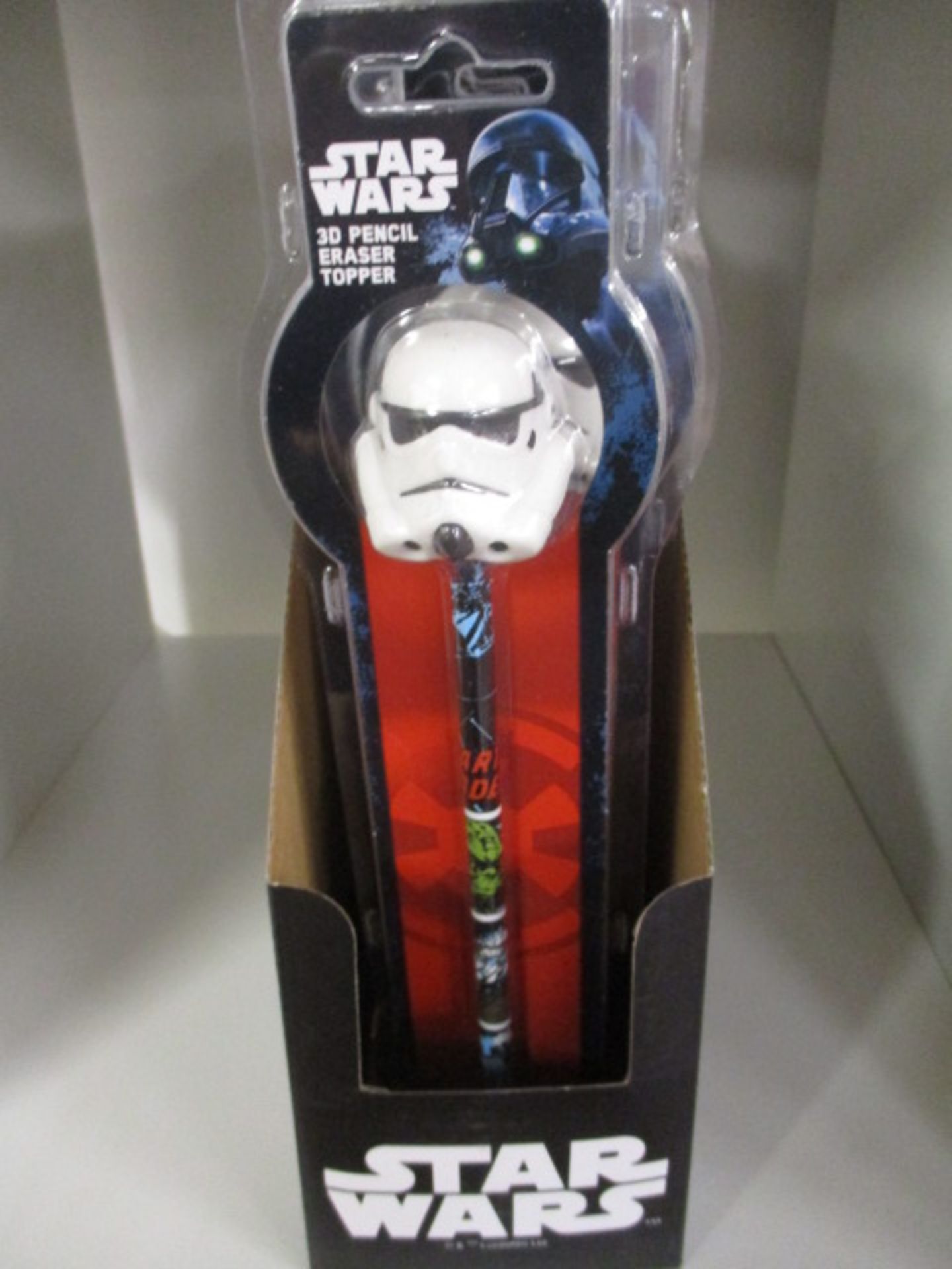 100 x Brand New Star Wars Pencil w/ 3D Eraser Topper | Total RRP £300 - Image 2 of 2