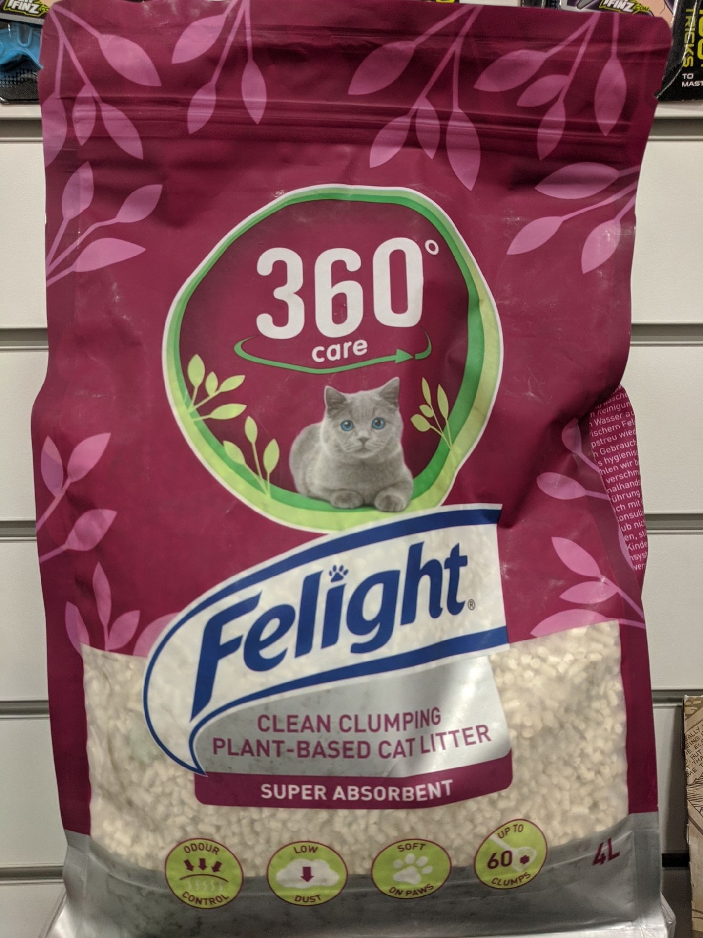 100 x Brand New Felight 360 Care Plant Based Cat Litter | 4 L | Total RRP £1,000