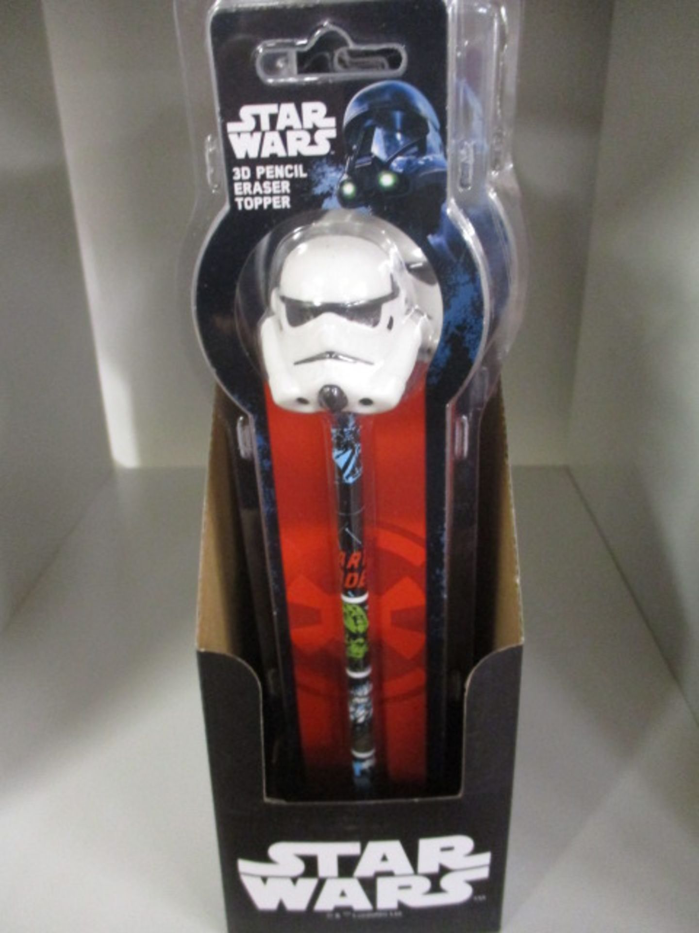 100 x Brand New Star Wars Pencil w/ 3D Eraser Topper | Total RRP £300