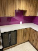 2 Part Kitchen Display Units with Wine Cooler Cabinet