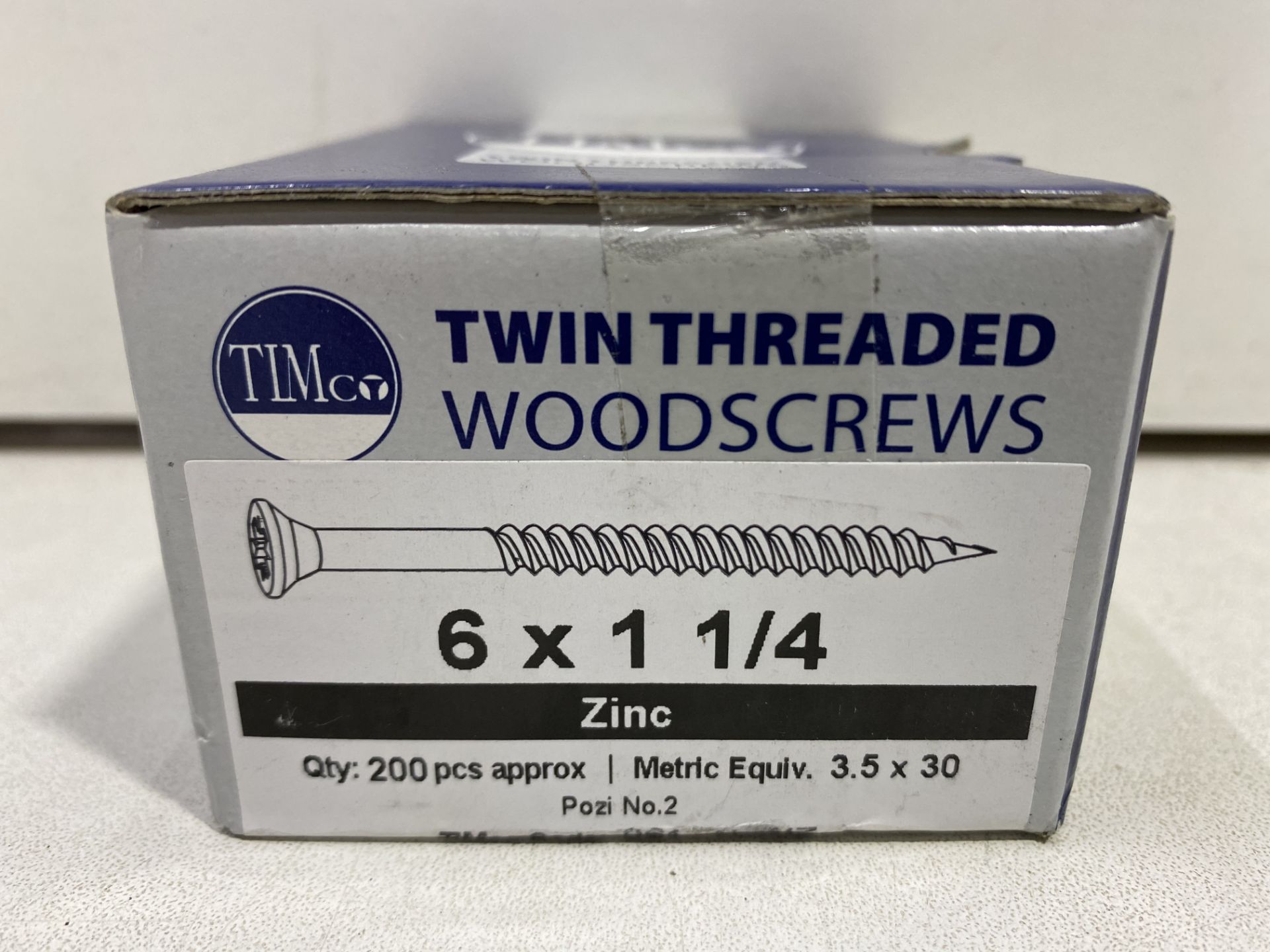 9 x Boxes Of Various Sized TimCo Twin Threaded Woodscrews - Image 5 of 7