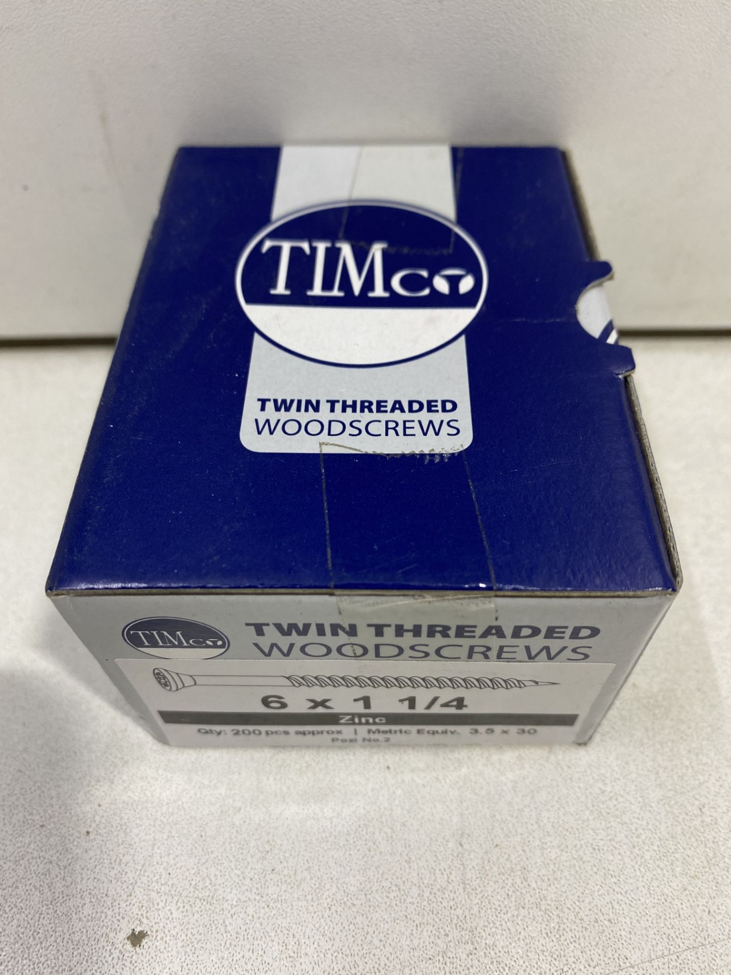 9 x Boxes Of Various Sized TimCo Twin Threaded Woodscrews - Image 4 of 7