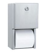 Bobrick Stainless Steel Dual Roll Toilet Paper Dispenser | B-2888 | RRP £53.64