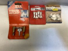 Mixed Lot Of Window Metlocks & Cabinet Connecting Screws