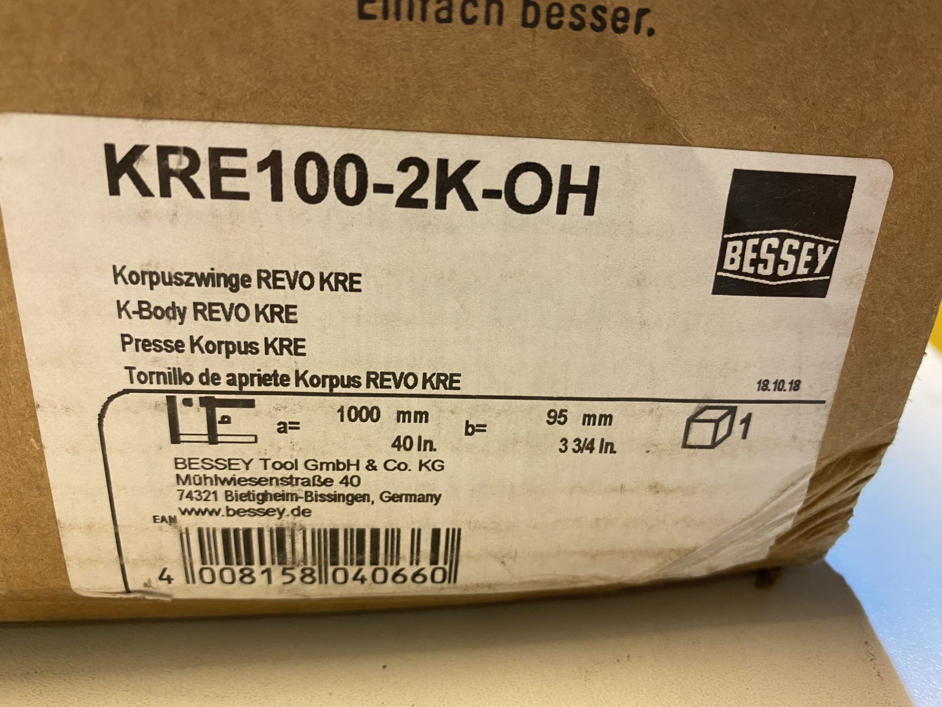 Bessey 2 x Parallel Clamp REVO KRE 1000/95 - Image 3 of 3