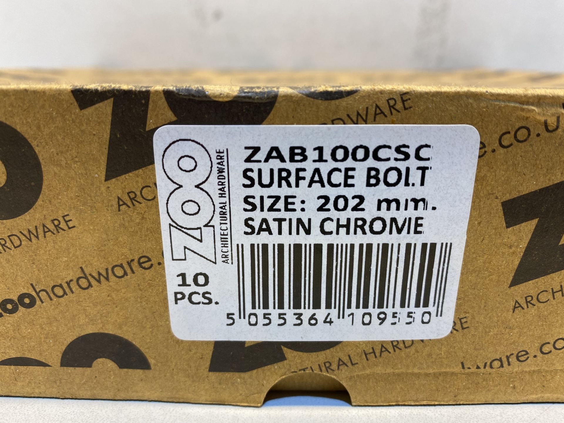 Box Of Zoo Hardware Surface Bolts | ZAB100CSC | 10 pcs - Image 3 of 4