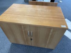 2 door wood effect sideboard with key *top scratched