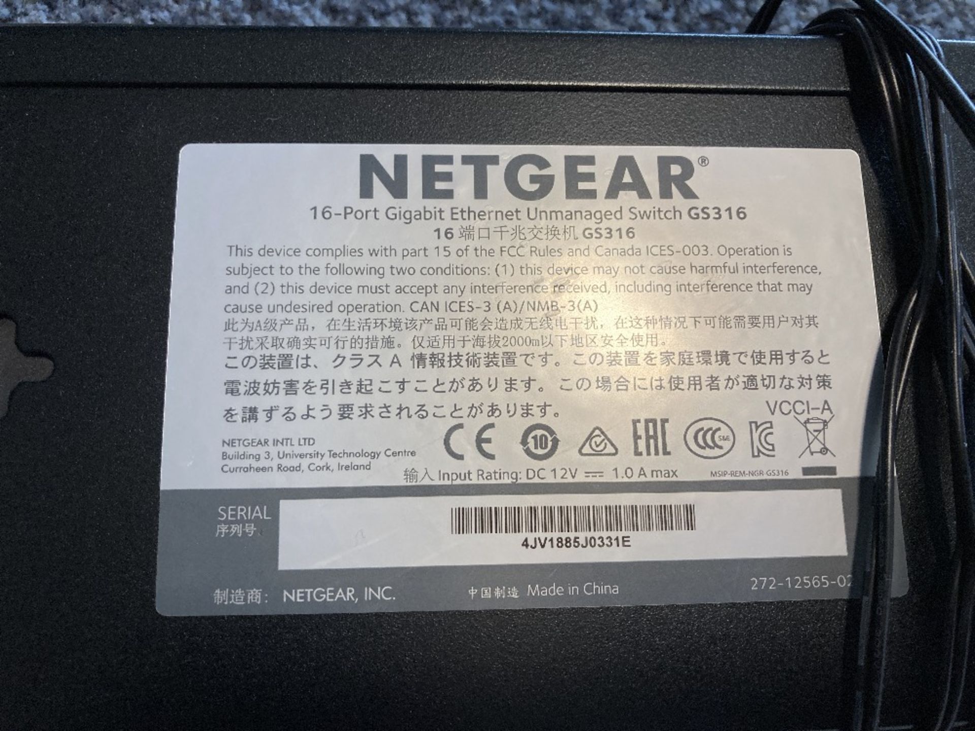 2 x Netgear GS316 GigaBit 16 port switches - Image 3 of 3