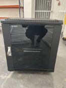 Mobile Glass Fronted Server Cabinet w/ Key