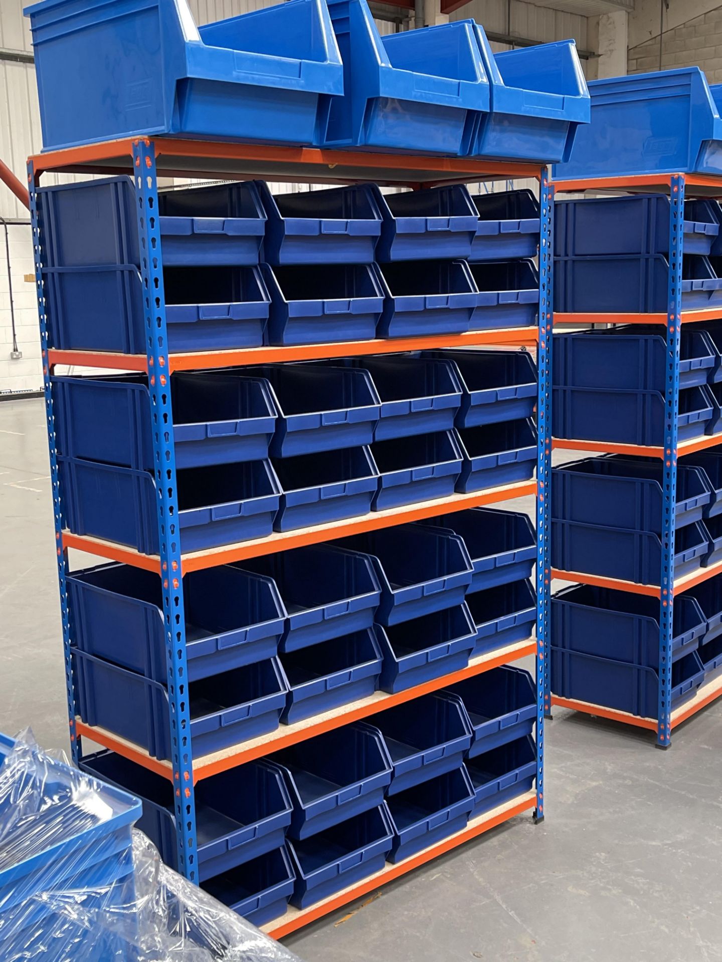 2 x Bays of Bigdug 5 Tier Light Duty Racking w/ 70 x Plastic Drawer Containers | 185cm x 125cm x 47c - Image 4 of 5