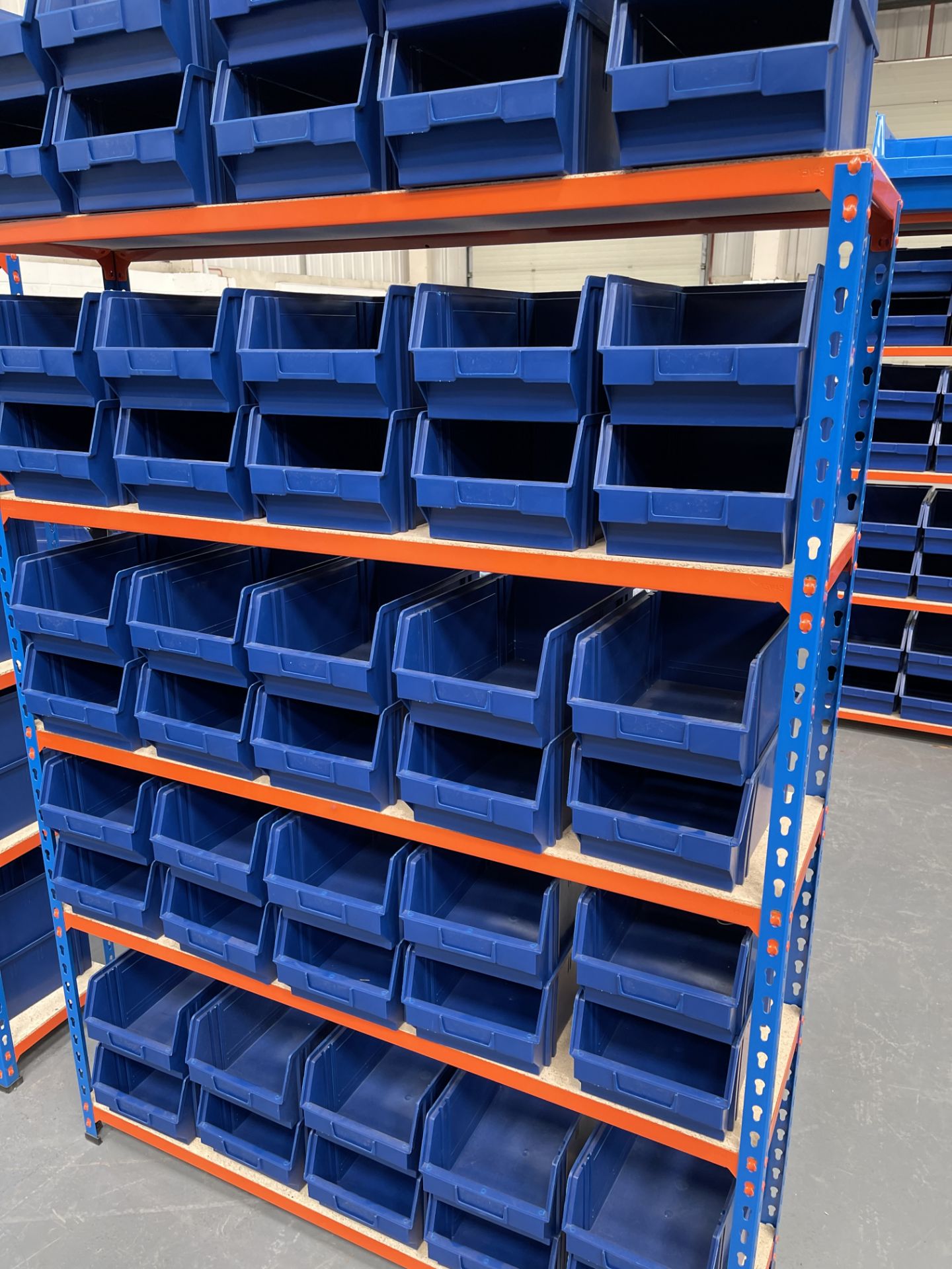 2 x Bays of Bigdug 5 Tier Light Duty Racking w/ 100 x Plastic Drawer Containers | 162cm x 123cm x 32 - Image 2 of 6