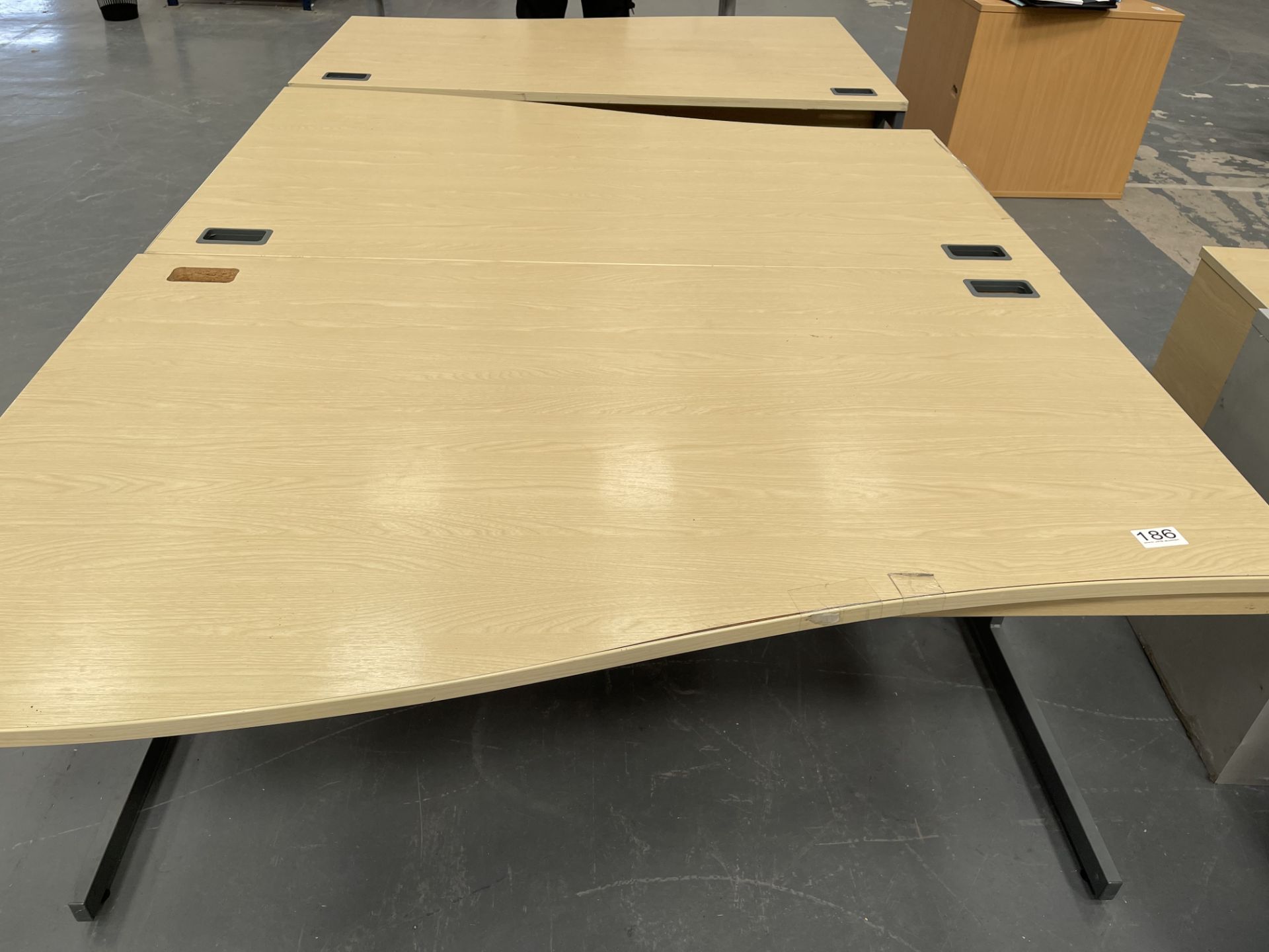 3 x Wooden Effect Work/Office Desks | 100cm x 160cm x 72cm