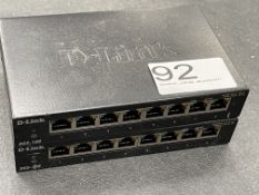 2 x D-Link DGS-108 8 Port Gigabit Desktop Switches