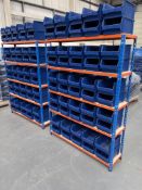 2 x Bays of Bigdug 5 Tier Light Duty Racking w/ 100 x Plastic Drawer Containers | 162cm x 123cm x 32