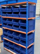 2 x Bays of Bigdug 5 Tier Light Duty Racking w/ 70 x Plastic Drawer Containers | 185cm x 125cm x 47c