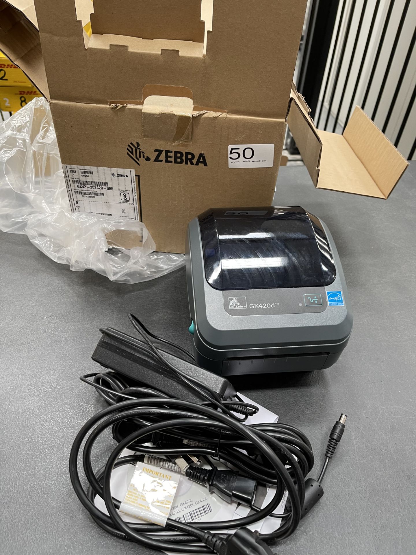Zebra GK420D Desktop Barcode/Label Printer w/ Power Lead