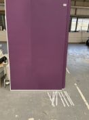 4 x Cloth Desk Partitions in Purple | 120cm x 205cm