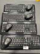 4 x Microsoft Wireless 850 Keyboards w/ Wireless 1000 Mice