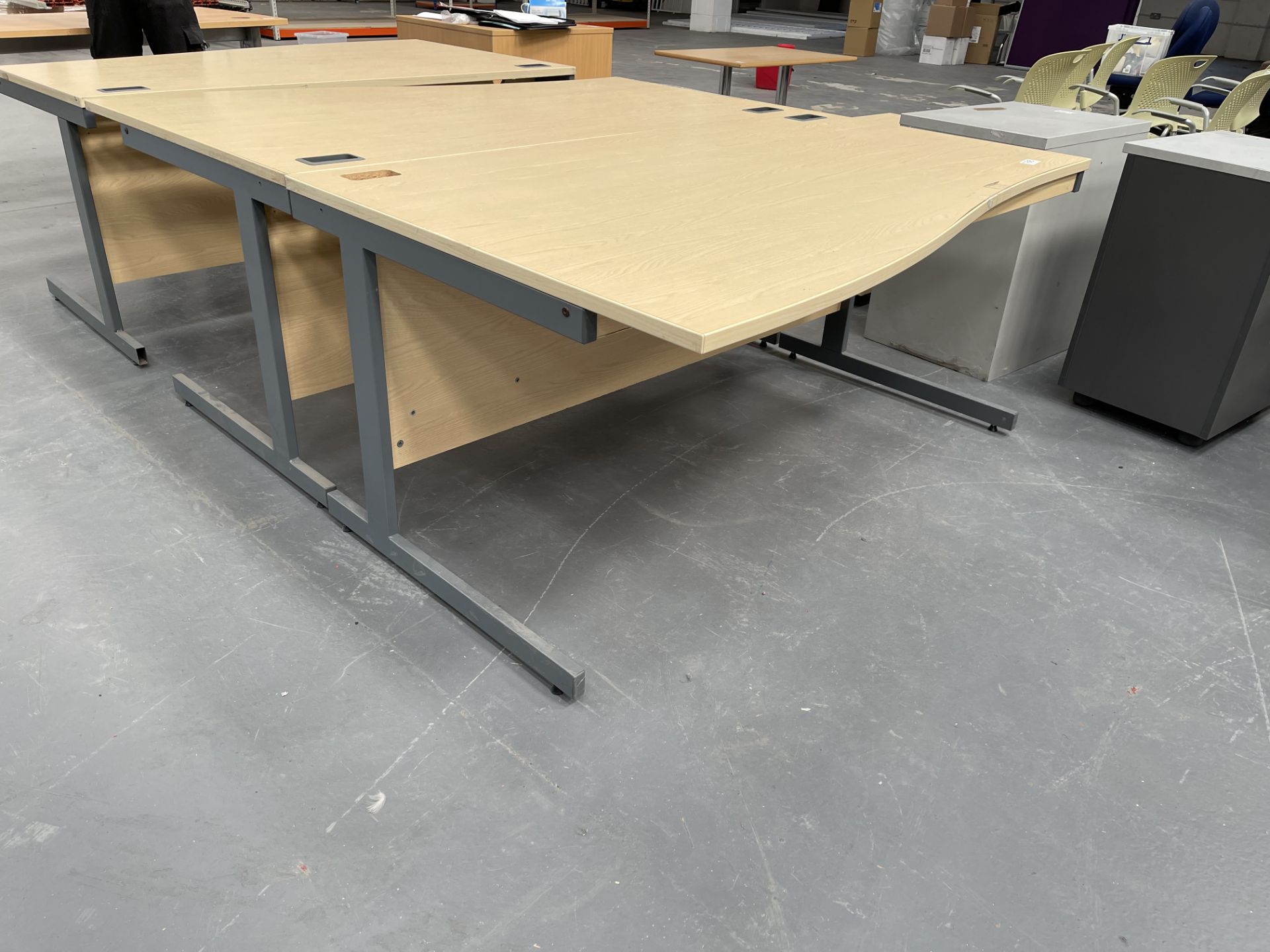 3 x Wooden Effect Work/Office Desks | 100cm x 160cm x 72cm - Image 2 of 3