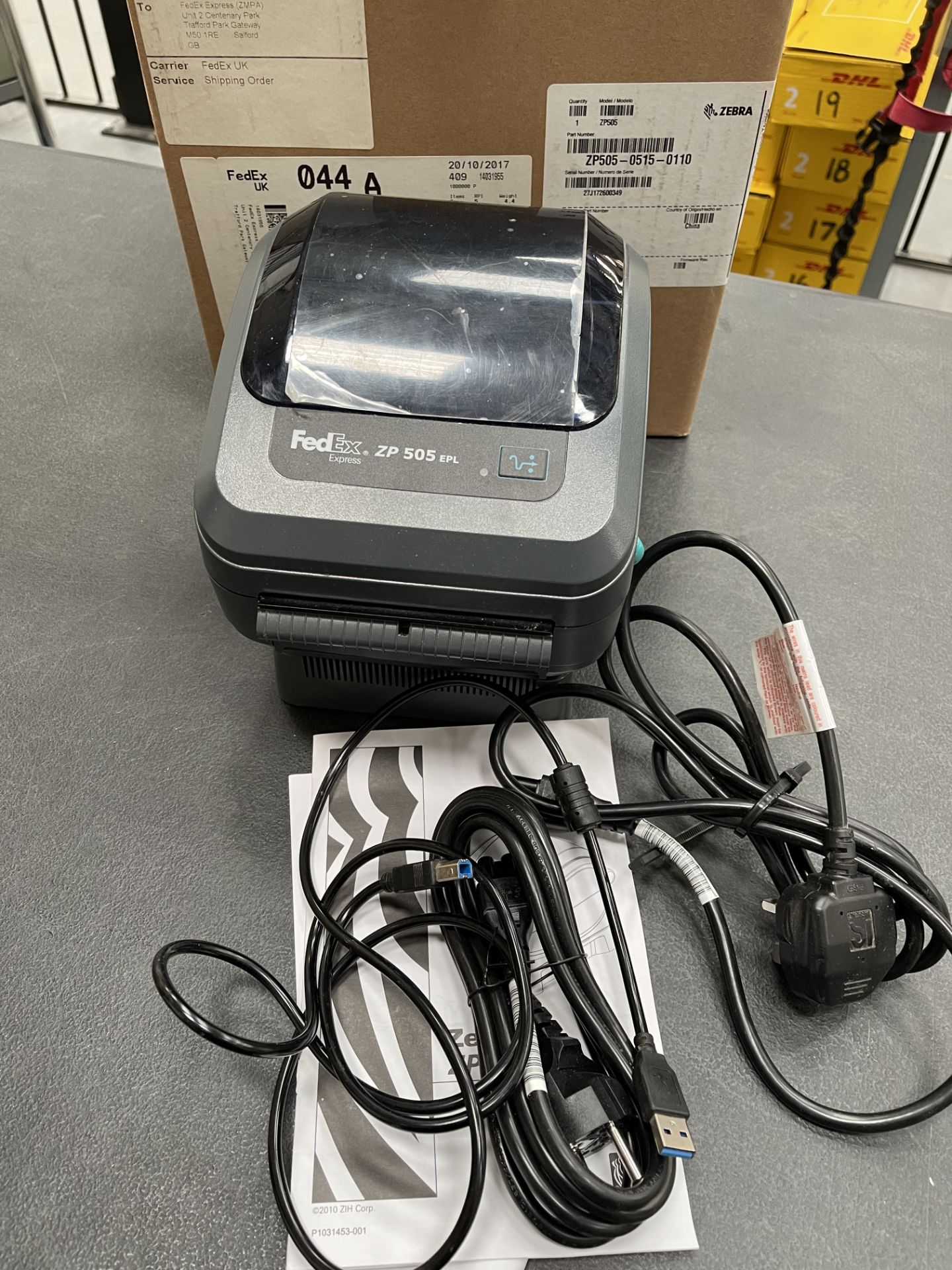 Zebra ZP505 Desktop Barcode/Label Printer w/ Power Lead