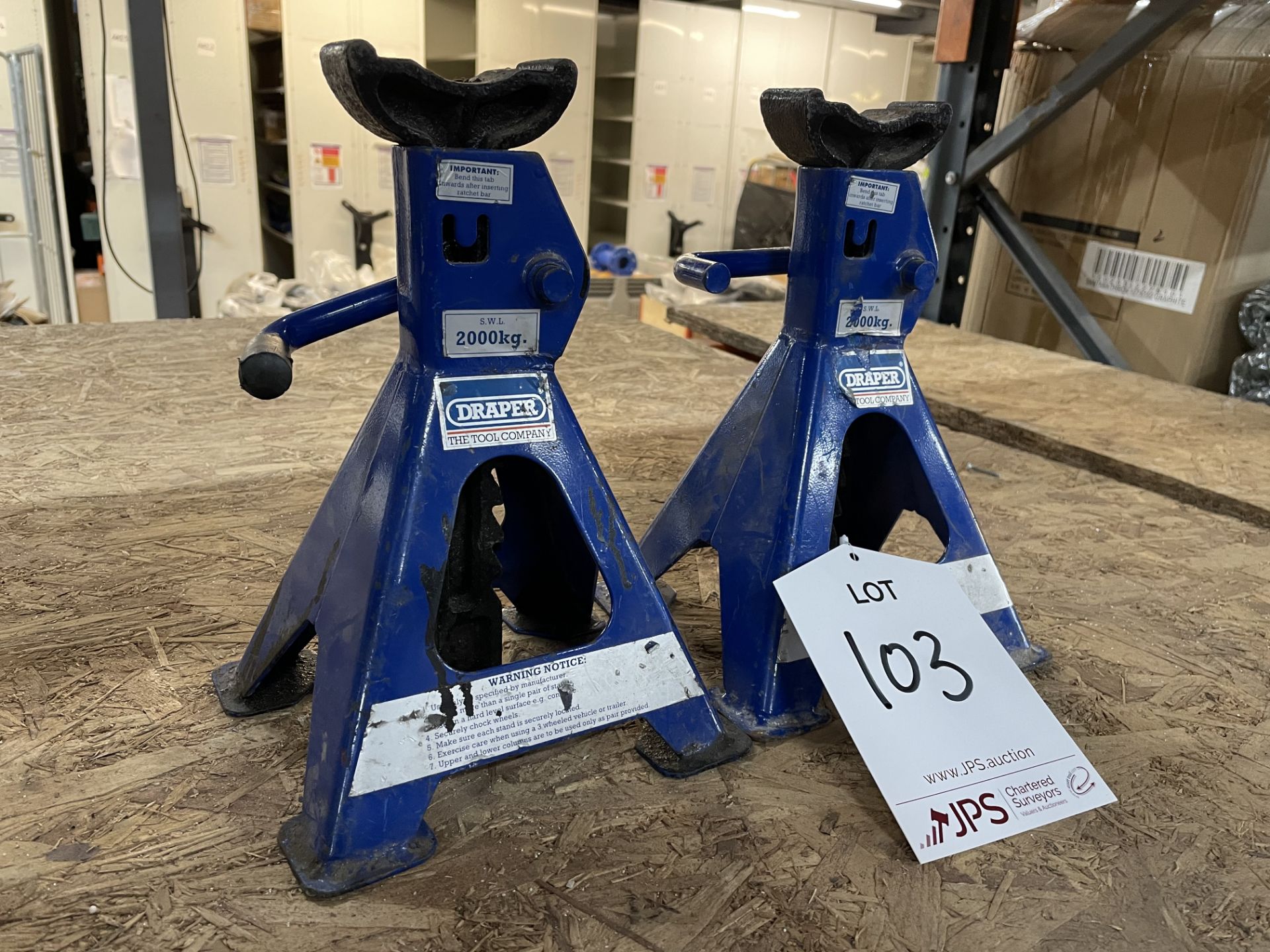 Pair of Draper 200kg Adjustable Axle Stands