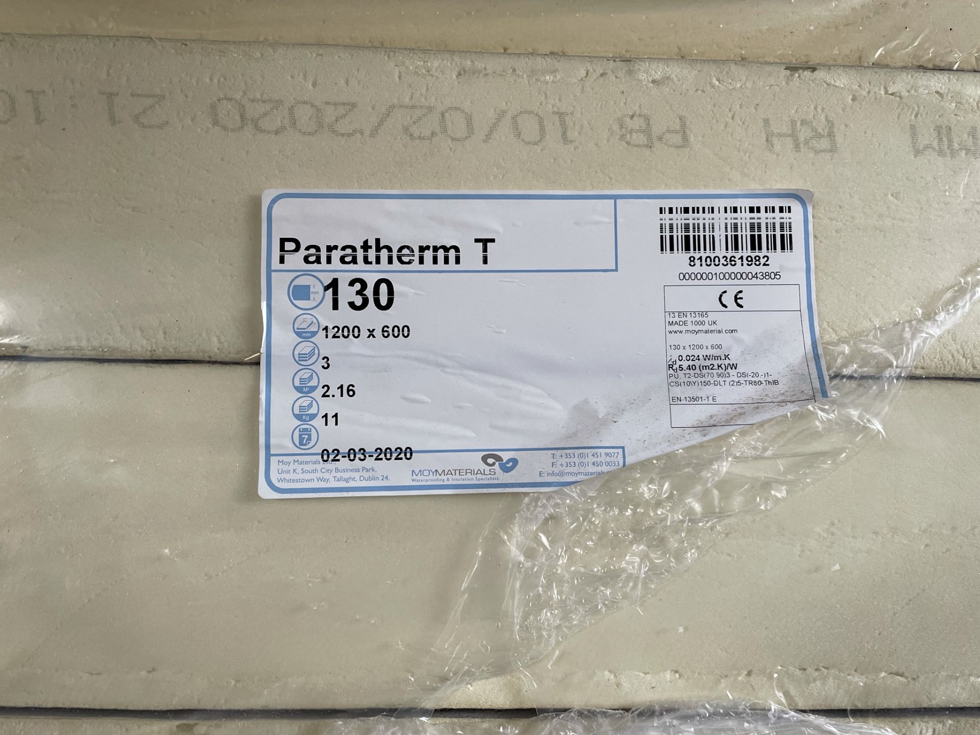 75 x Imper Paratherm T130 Insulation Boards | 1200 x 600mm - Image 3 of 3