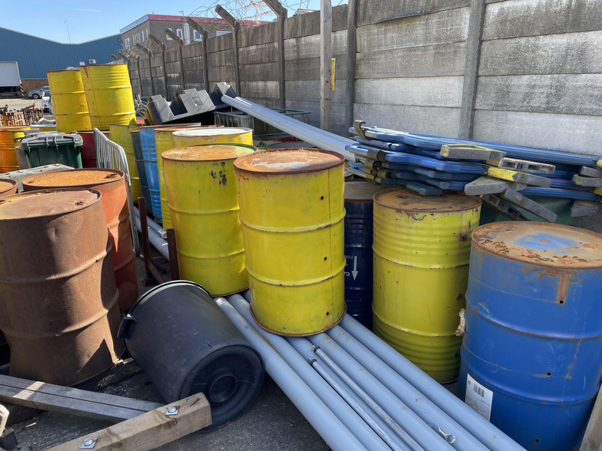 Approximately 40 x Empty Various Metal Barrels - As Pictured - Image 2 of 3