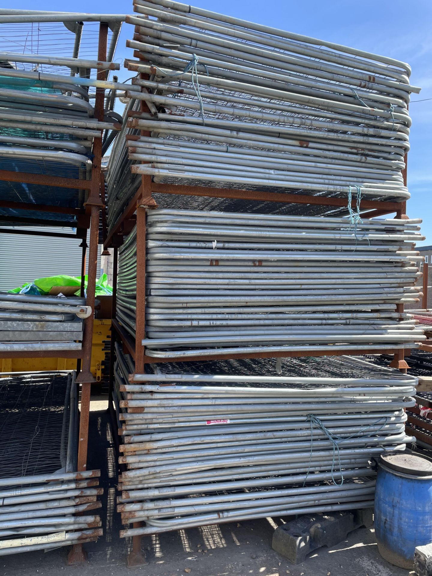 Approximately 200 x Site Fencing Panels w/ A Quantity of Bases - As Pictured - Image 2 of 7