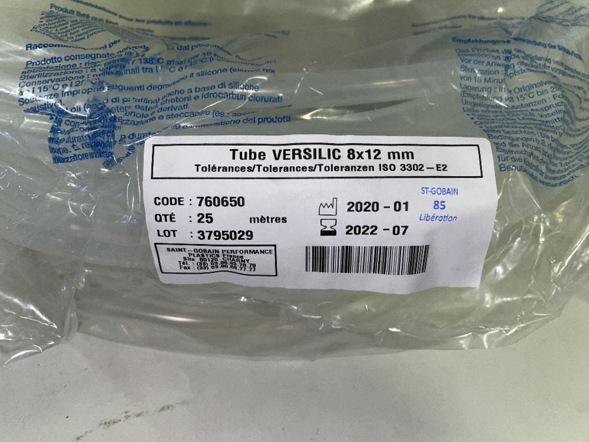 21 x 25m Reels of 12mm Saint Gobain 4190062/760650 Versilic Fluid Transfer Silicone Tubing - Image 3 of 4