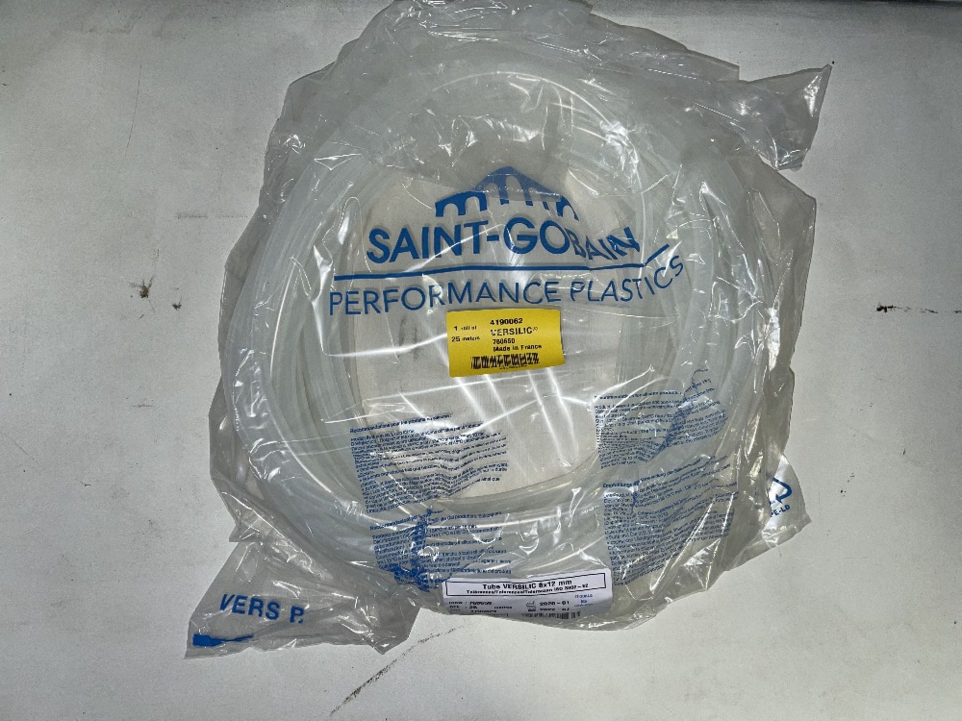 21 x 25m Reels of 12mm Saint Gobain 4190062/760650 Versilic Fluid Transfer Silicone Tubing