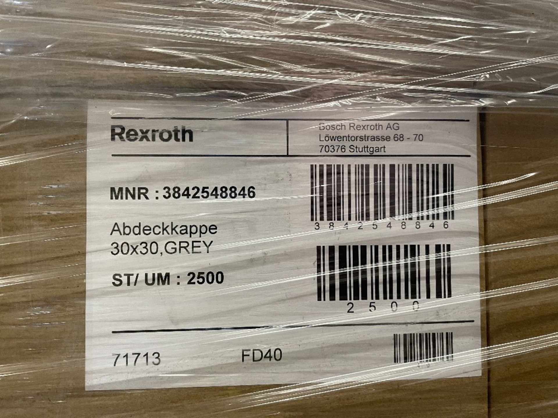 55,000 x Rexroth 3842548846 30mm x 30mm Cap Covers in Grey | 22 x boxes of 2,500 - Image 4 of 4