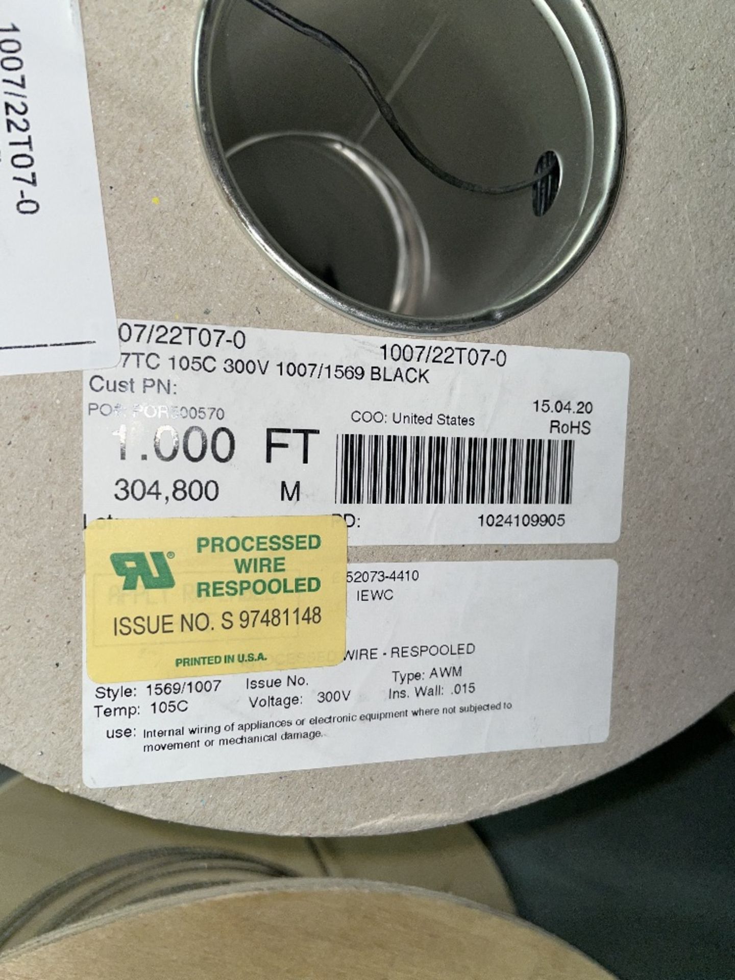 9 x Various Reels of PVC Electric Process Wire as per pictures - Image 7 of 8