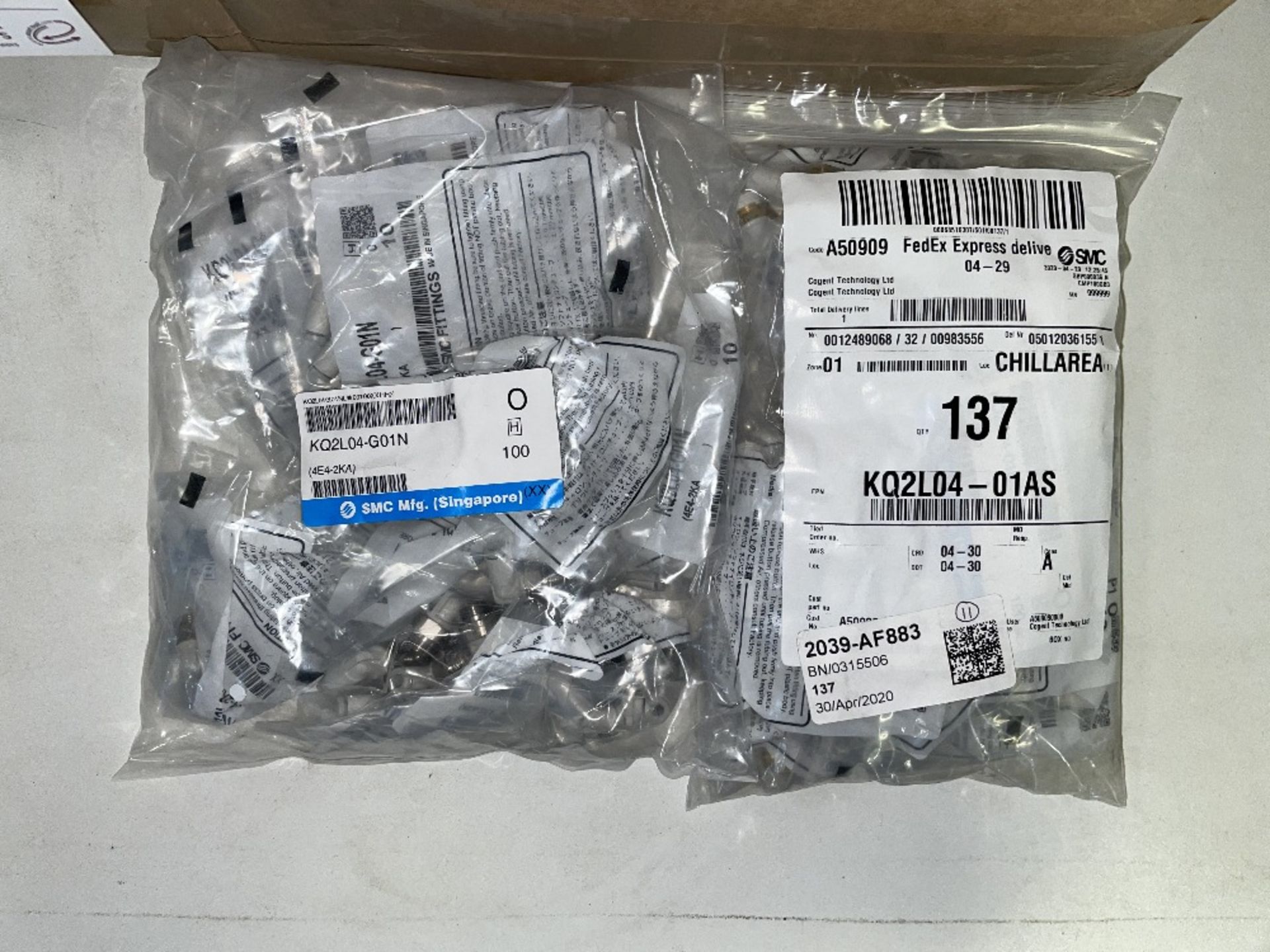 800 x SMC KQ2L04-G01N Elbow Threaded Adapters - Image 2 of 2