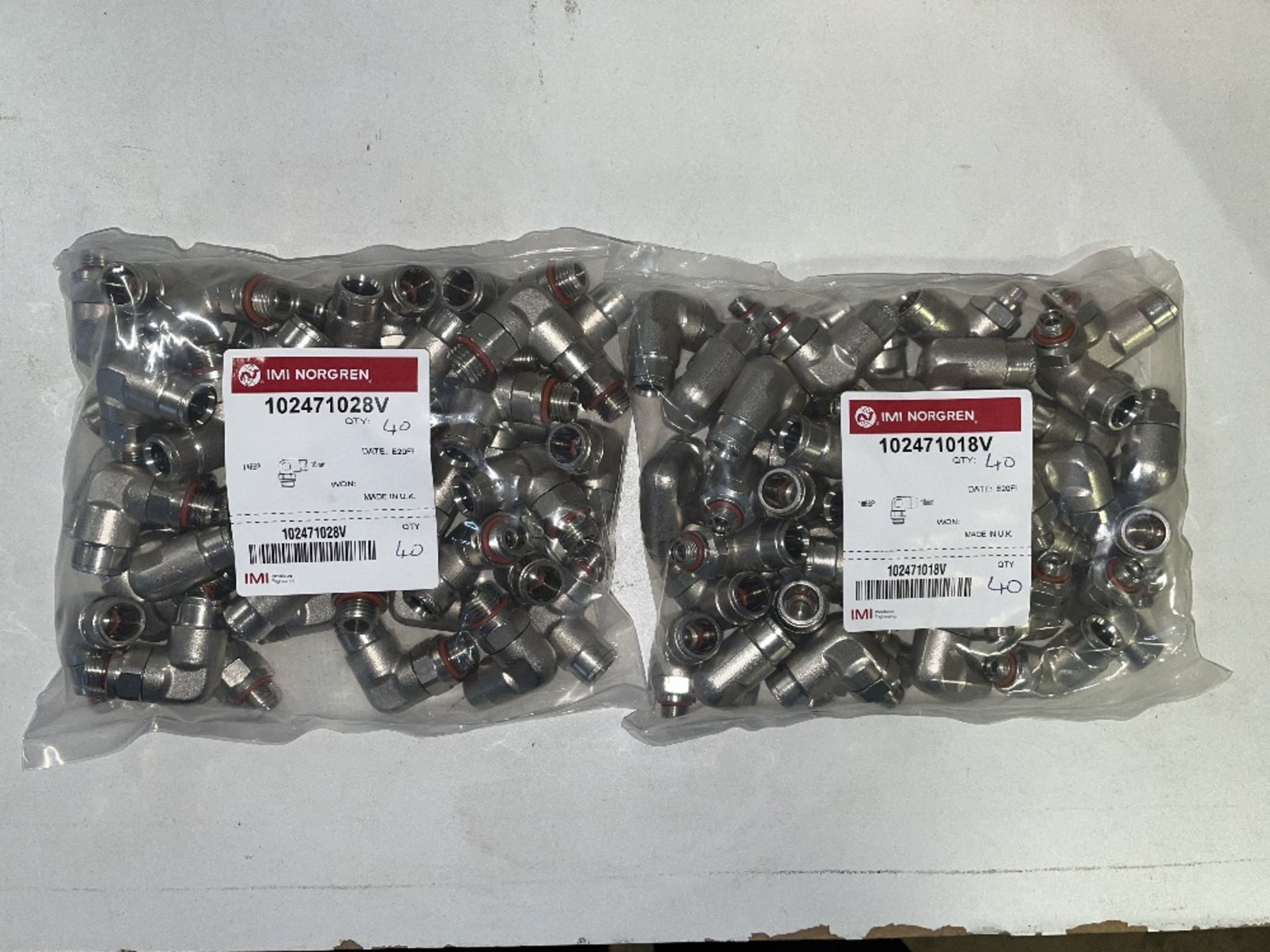 Approximately 320 x Various Imi Norgren Straight/Elbow Connectors