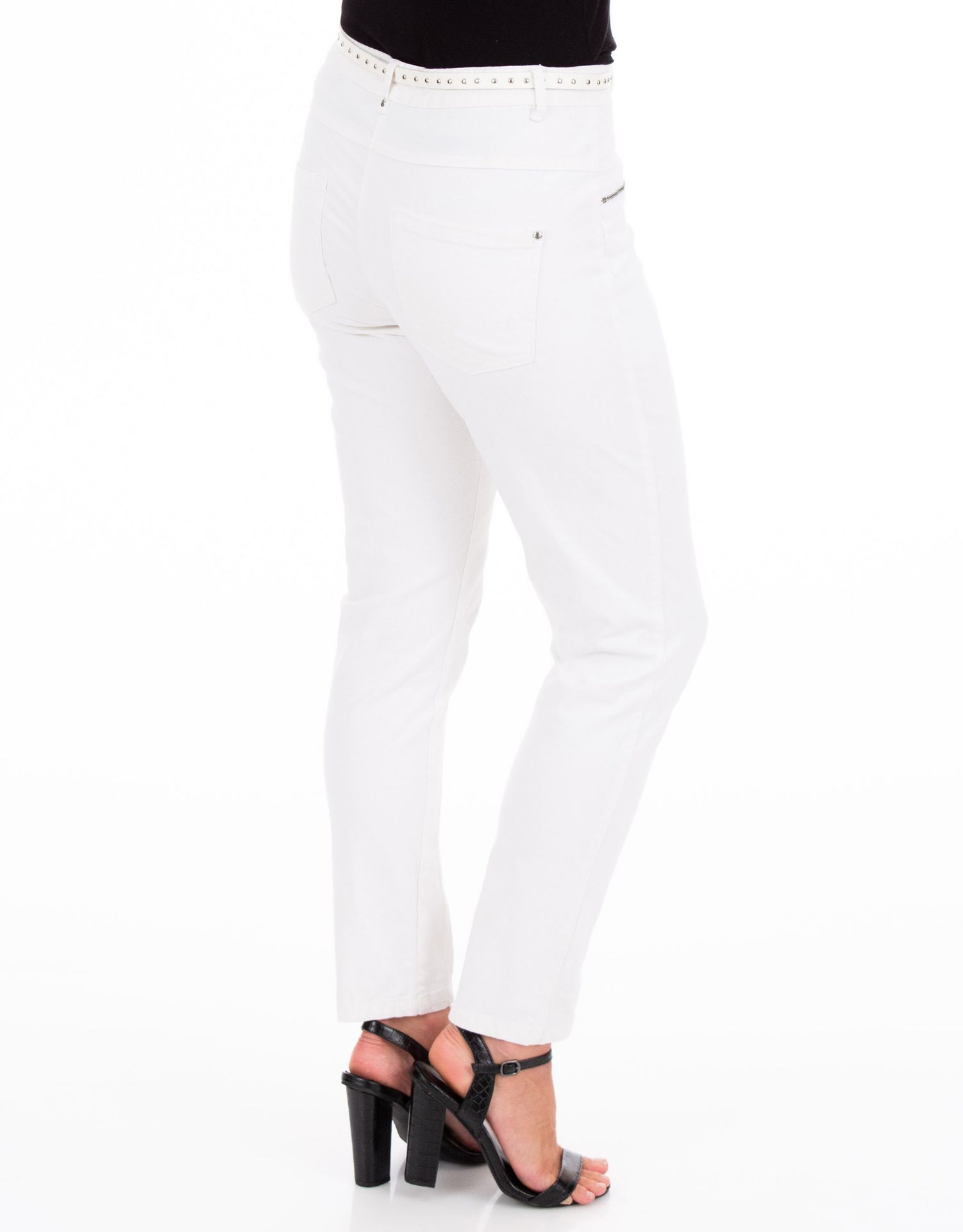 2,787 x Ladies Slim Leg Belted Trousers | Black and White | Sizes 10-20 - Image 4 of 6