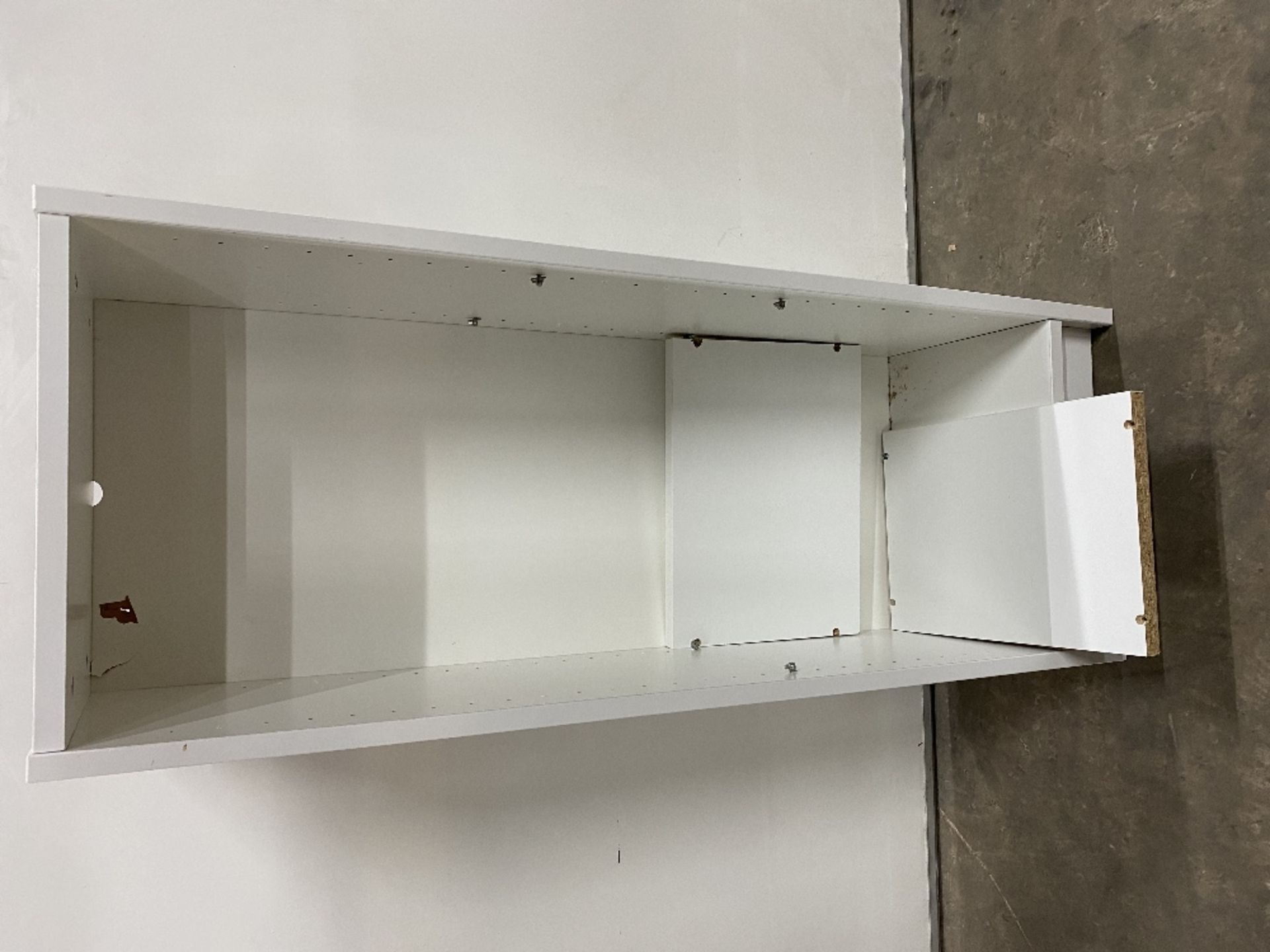 White Ikea 2 Part Wooden Bookshelf Set - Image 4 of 5