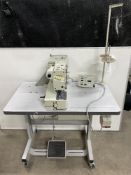 Brother HE-800A Electronic Lockstitch Button Holer w/ Stand & Table Top