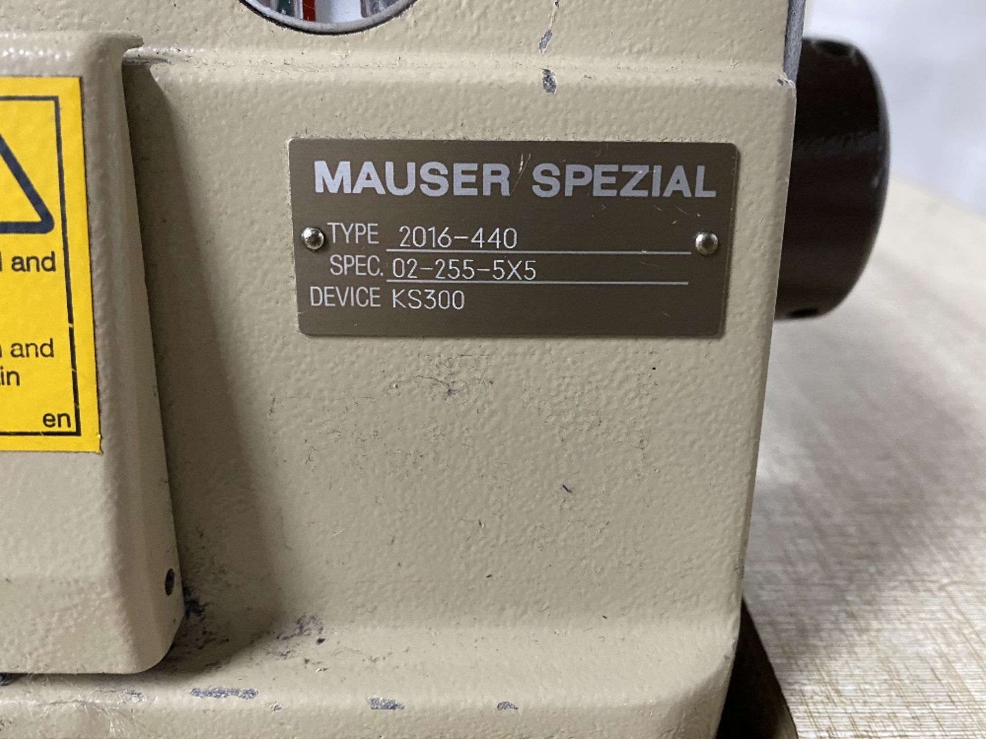 Mauser 2016-440 Spezial Sewing Machine w/ Stand & Table Top - Image 7 of 7