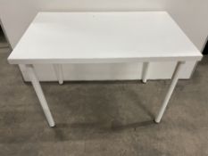 4 x White Ikea 'LINNMON / ADILS' Wooden Tables